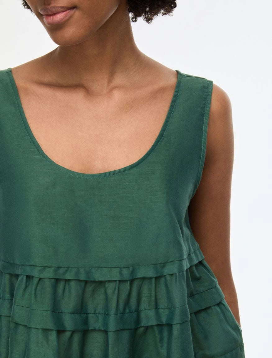 TOP IN MISTO SETA Verde