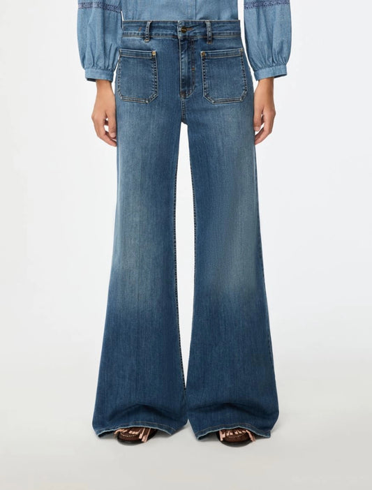 JEANS OVER FLARE Blue Jeans
