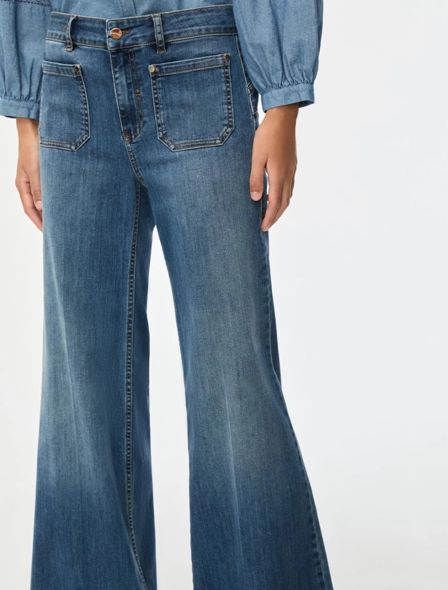 JEANS OVER FLARE Blue Jeans