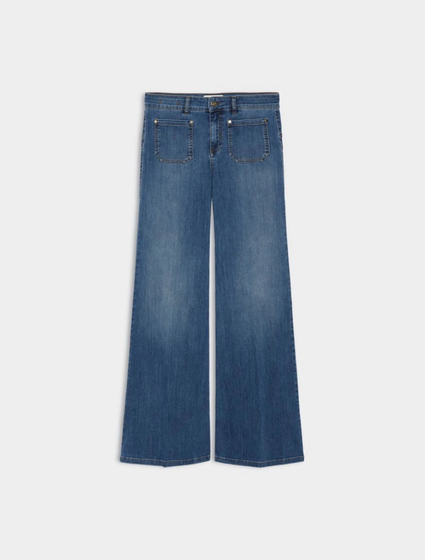 JEANS OVER FLARE Blue Jeans