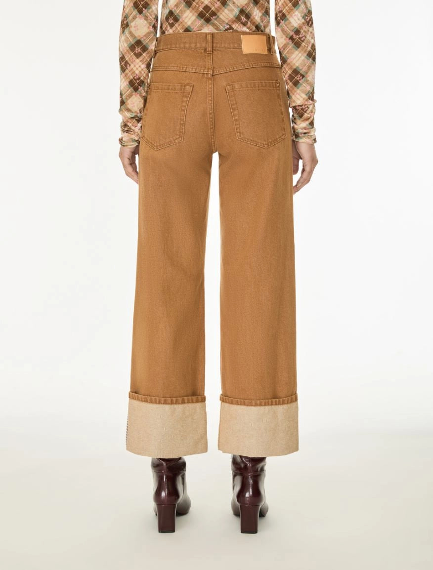 JEANS CON RISVOLTO Tabacco