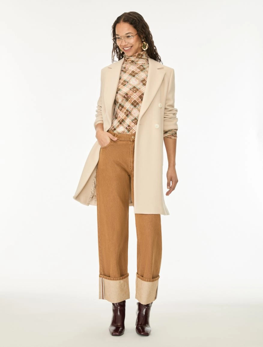 JEANS CON RISVOLTO Tabacco