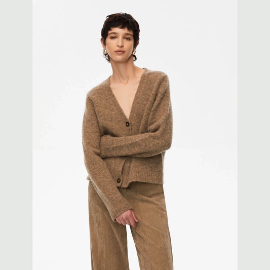 CARDIGAN MISTO ALPACA Noce