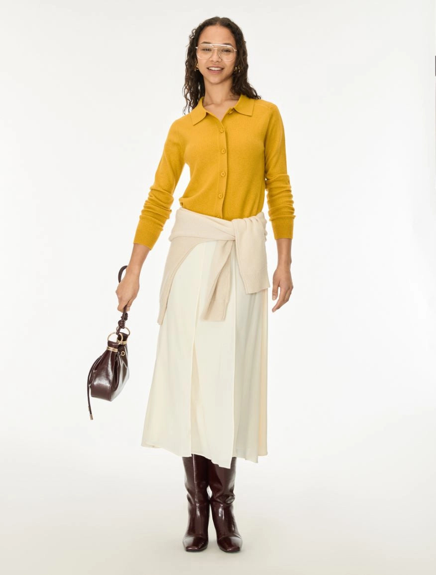 CARDIGAN IN LANA Senape