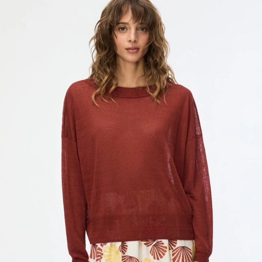 MAGLIA EGG SHAPE Bordeaux
