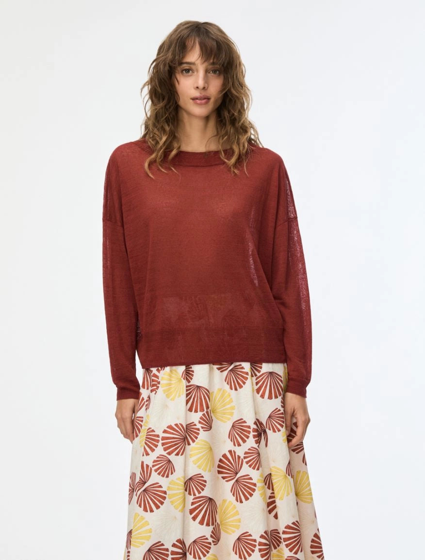 MAGLIA EGG SHAPE Bordeaux