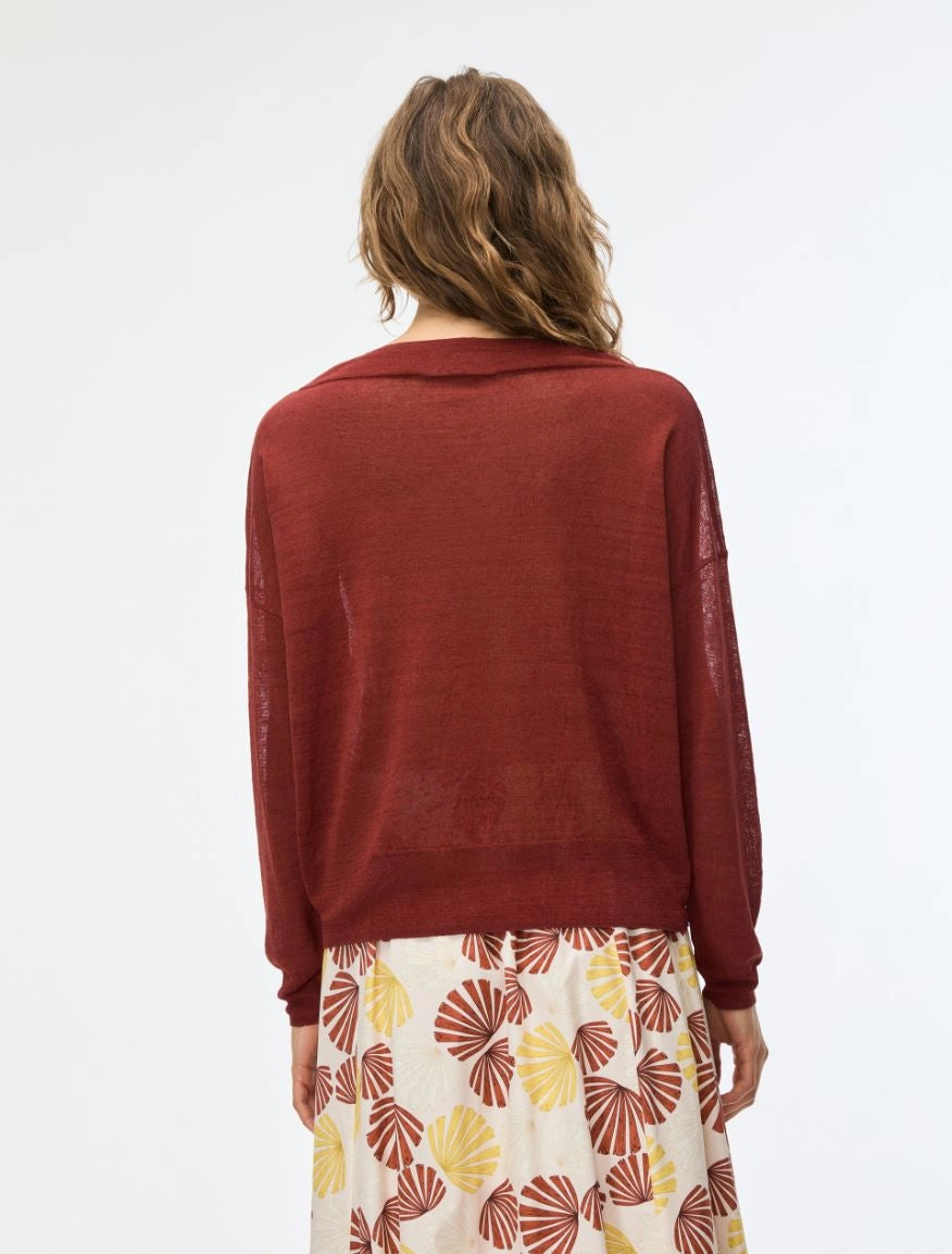 MAGLIA EGG SHAPE Bordeaux