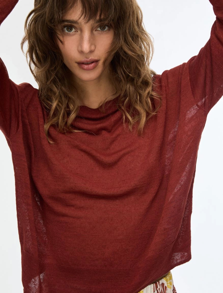 MAGLIA EGG SHAPE Bordeaux