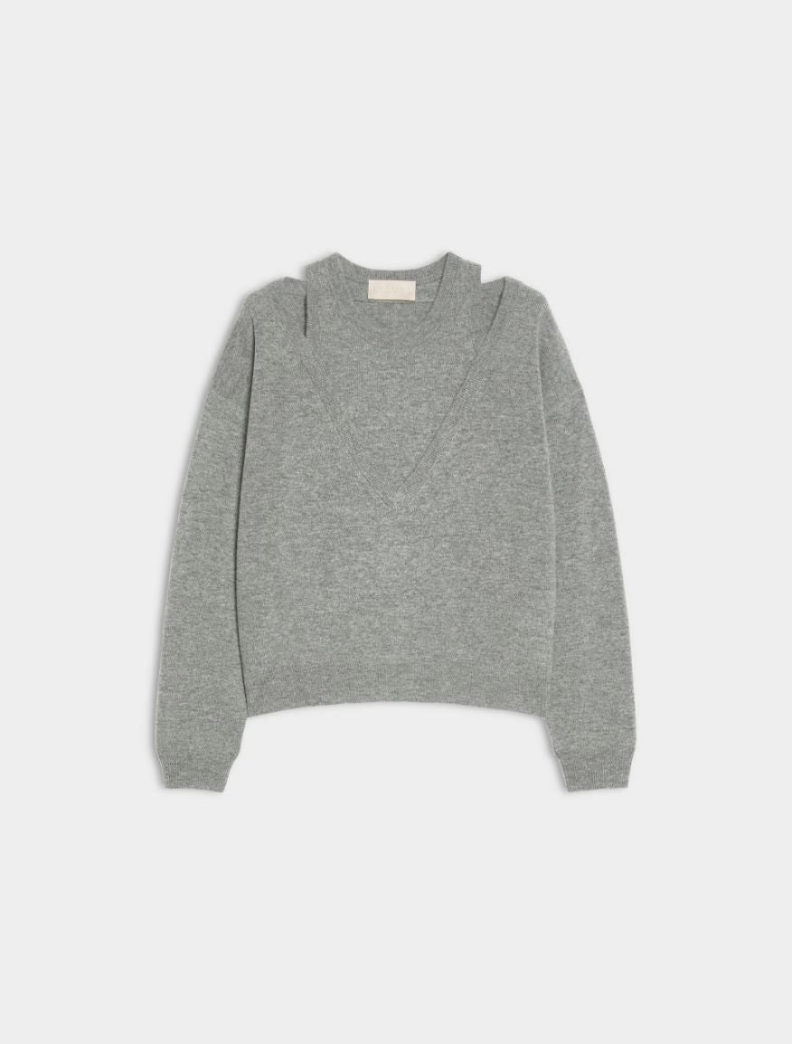 MAGLIA DOPPIO SCOLLO Grigio