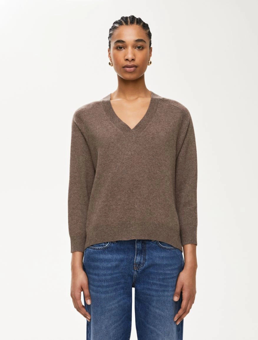 MAGLIA MISTO CASHMERE Noce