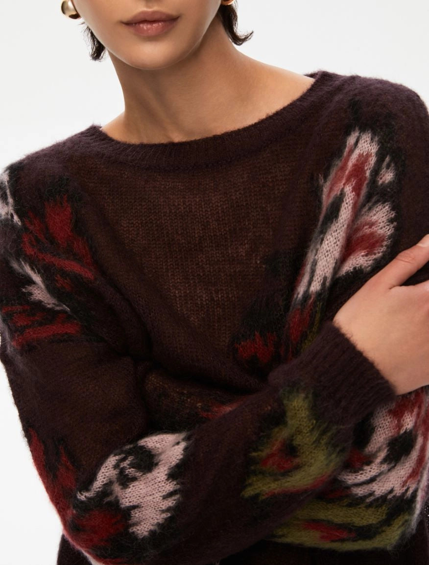 MAGLIA INTARSIATA Bordeaux