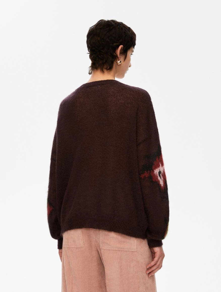 MAGLIA INTARSIATA Bordeaux