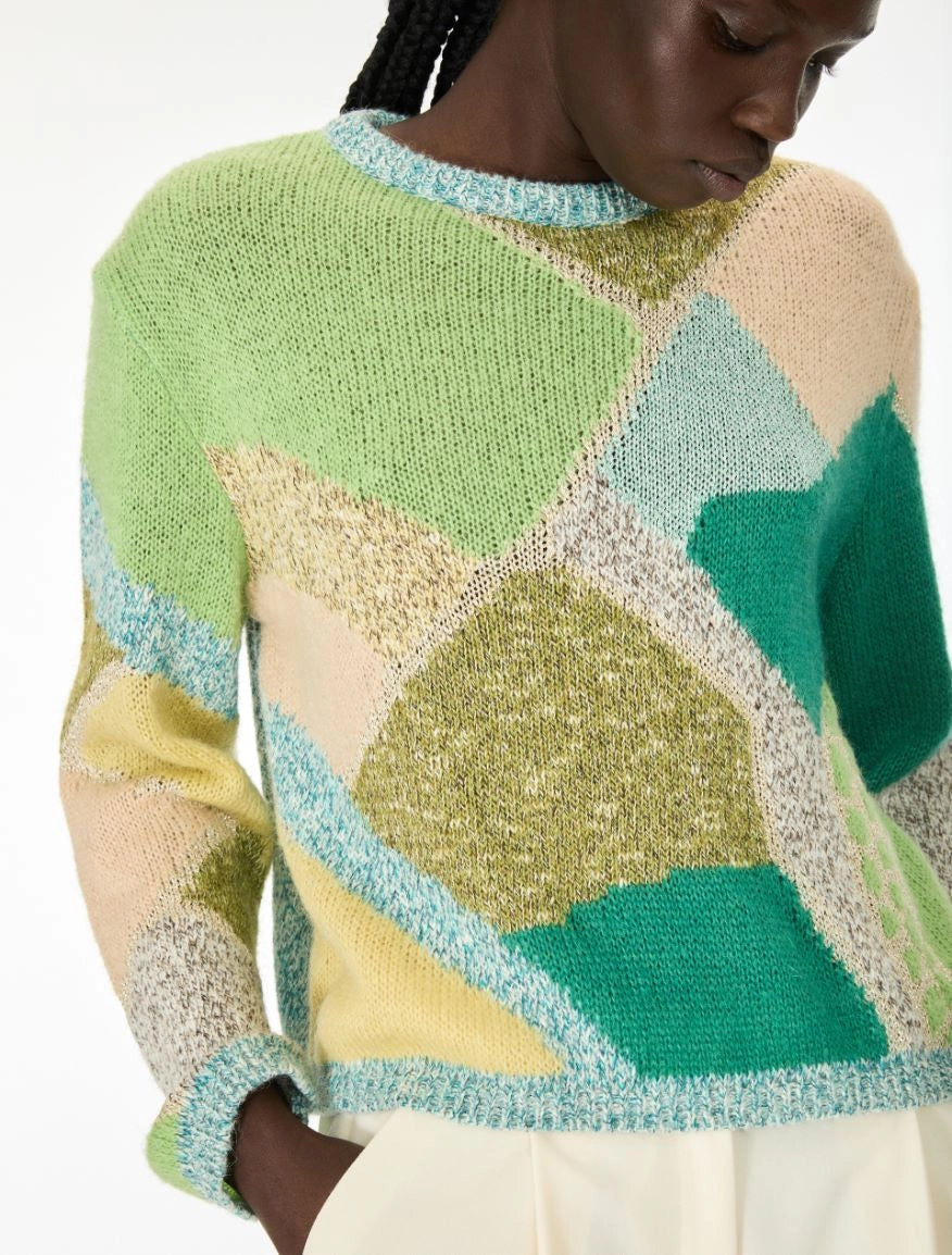 MAGLIA LUREX Verde Smeraldo