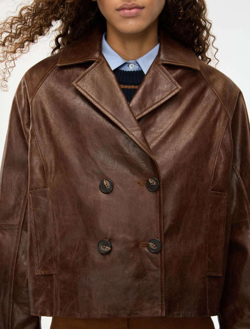 GIACCA IN PELLE Marrone