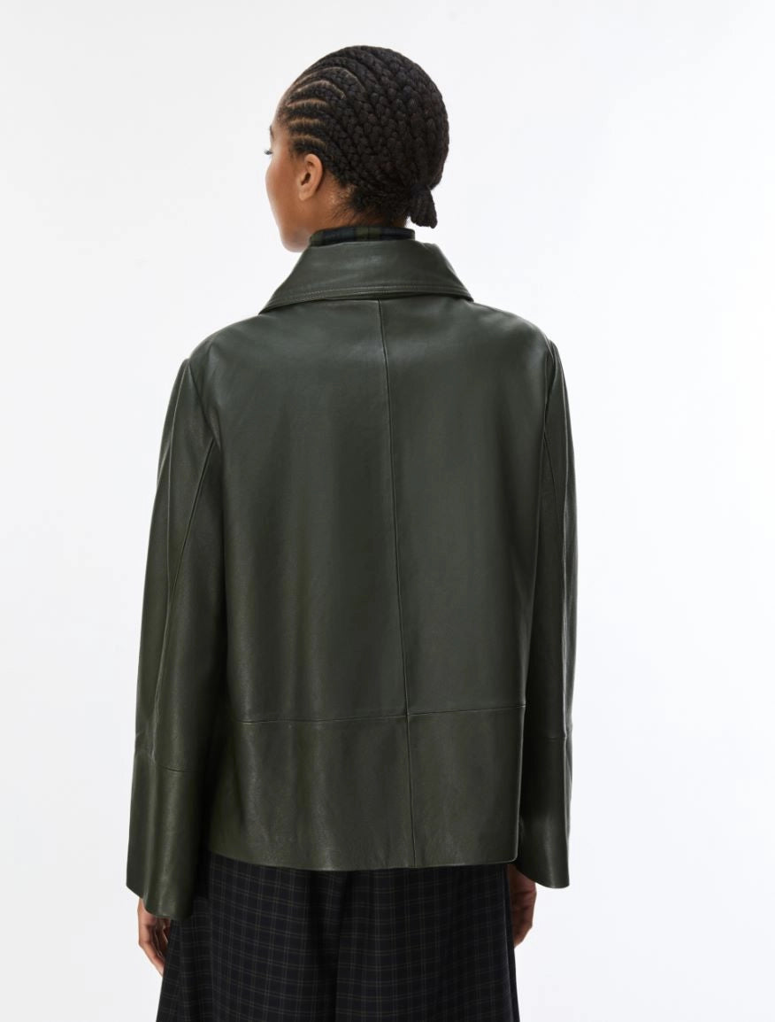 GIACCA IN PELLE Verde Bottiglia