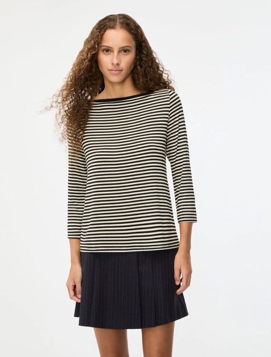 T-SHIRT A BARCHETTA Nero