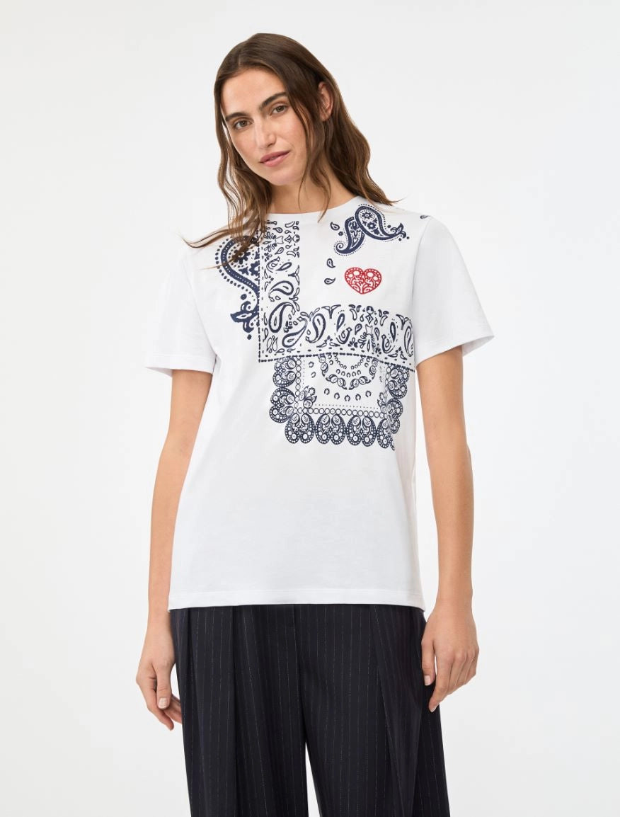 T-SHIRT STAMPATA Bianco