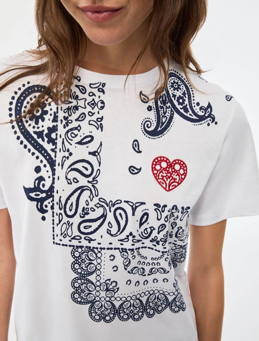 T-SHIRT STAMPATA Bianco