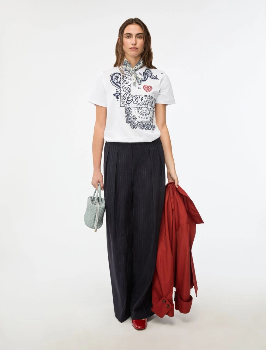T-SHIRT STAMPATA Bianco