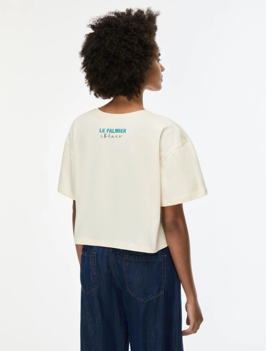 T-SHIRT CROPPED Avorio