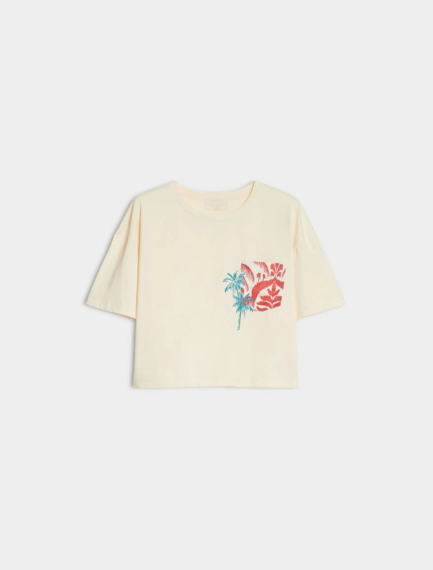 T-SHIRT CROPPED Avorio
