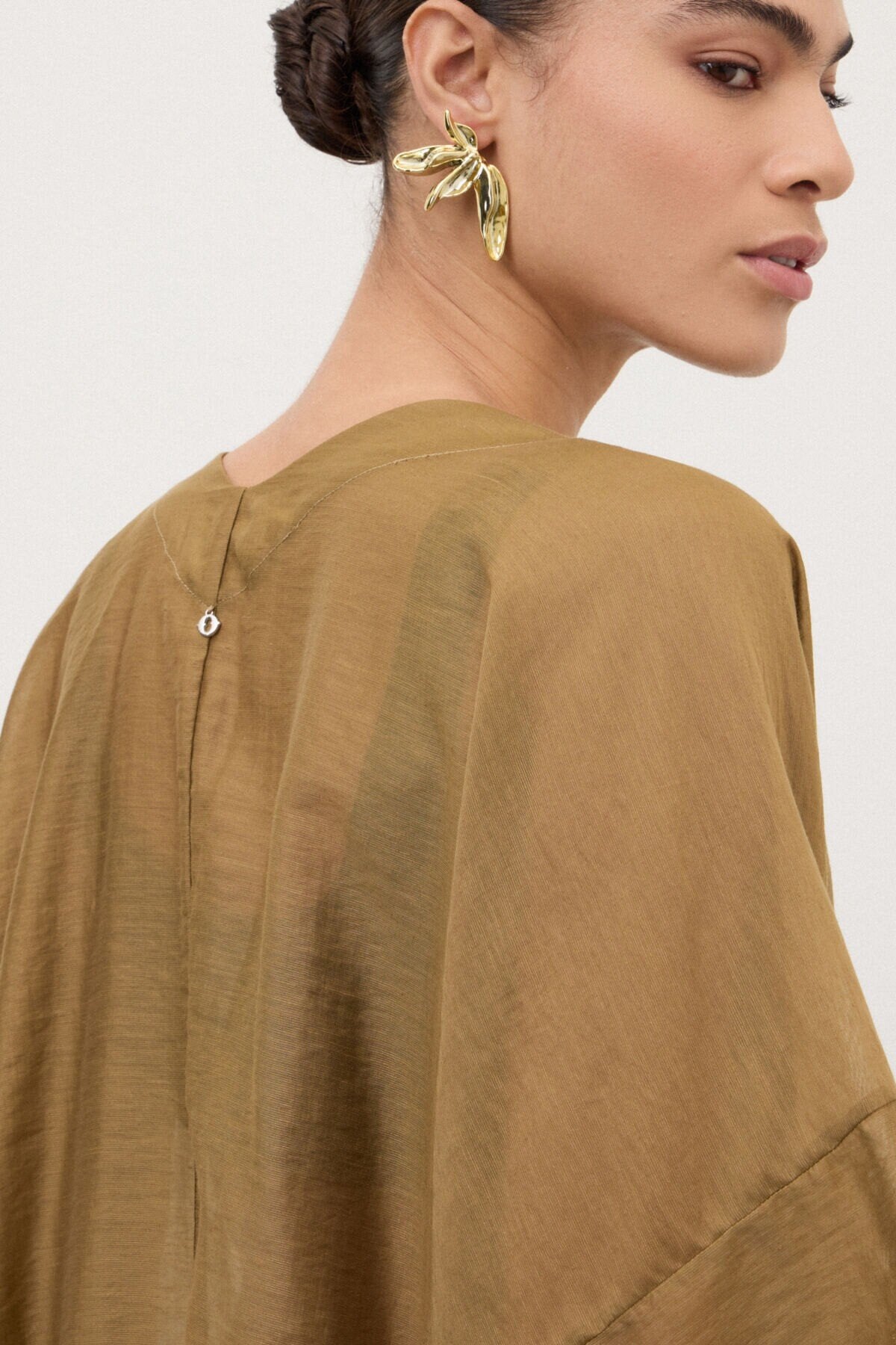 Kimono corto in misto lino