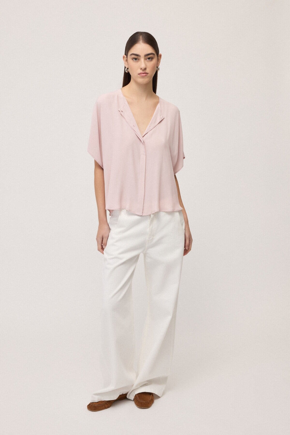 Blusa in misto seta