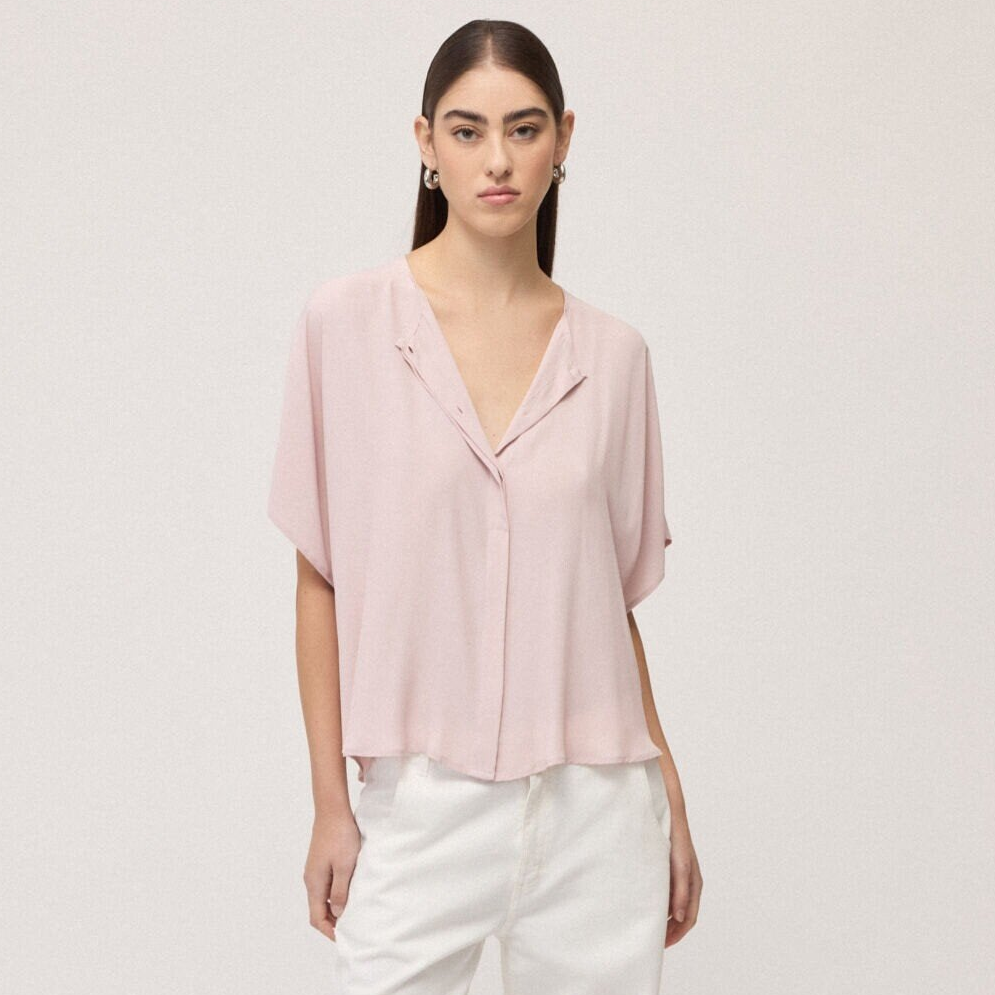 Blusa in misto seta