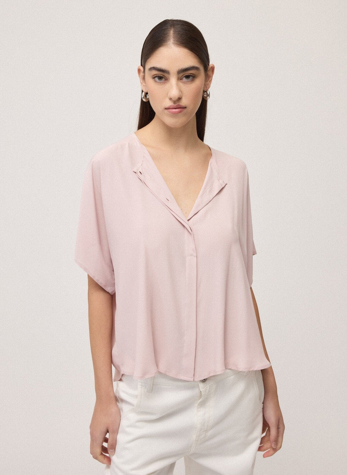 Blusa in misto seta