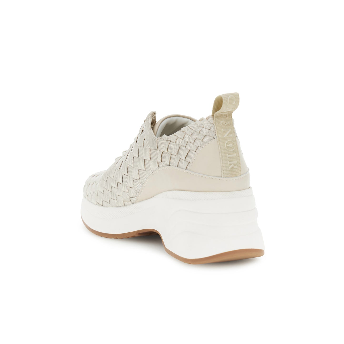 Running in gros grain intrecciato beige