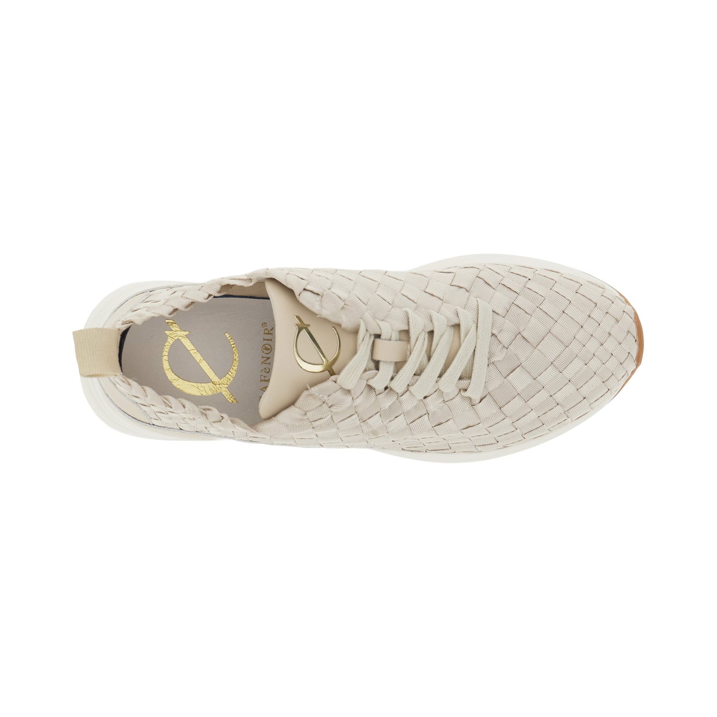 Running in gros grain intrecciato beige