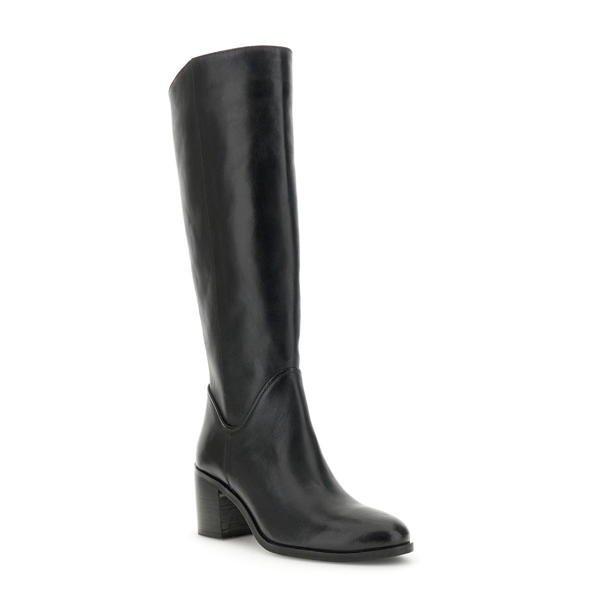 Stivali in pelle con accessorio sul retro - Nero