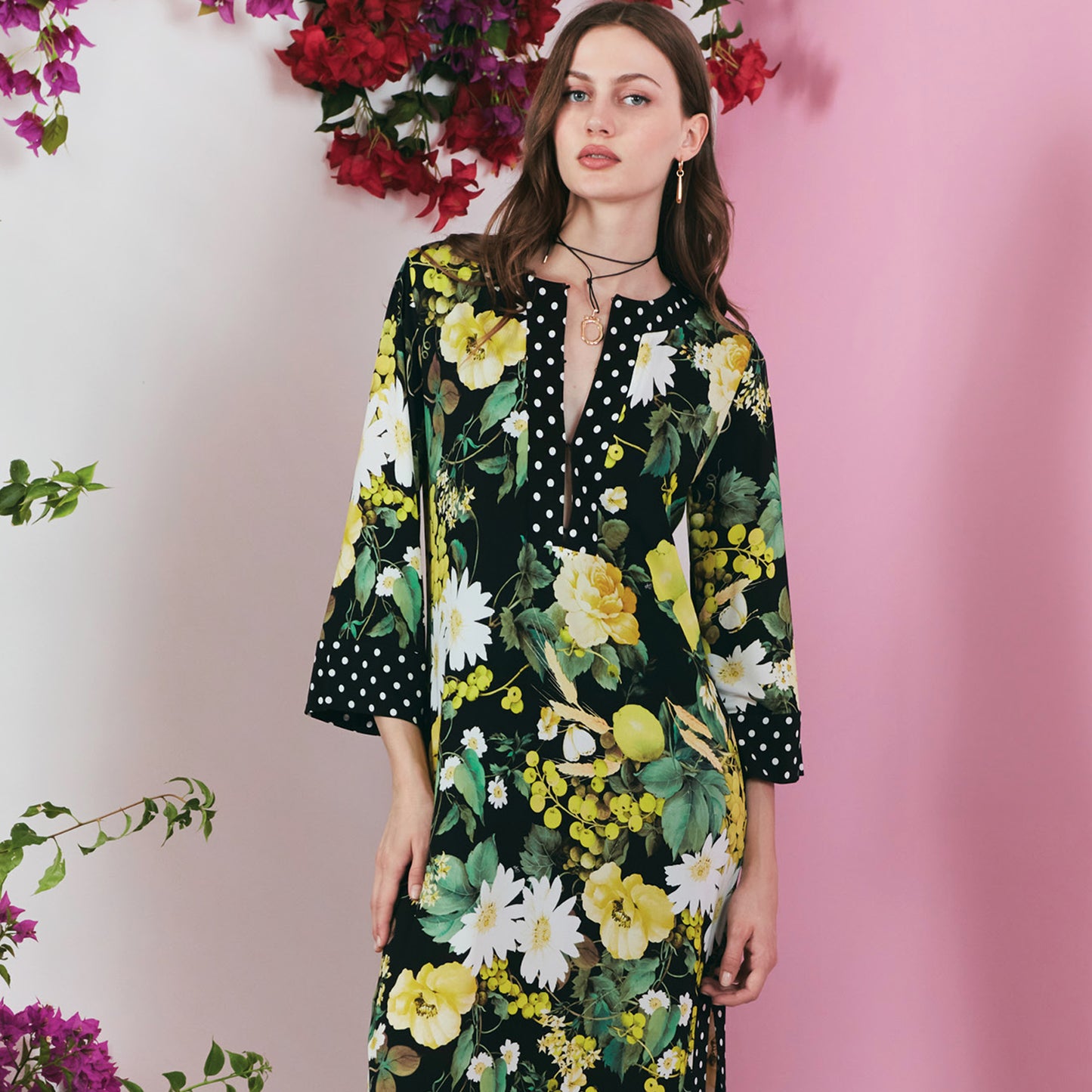 Abito fiori e pois