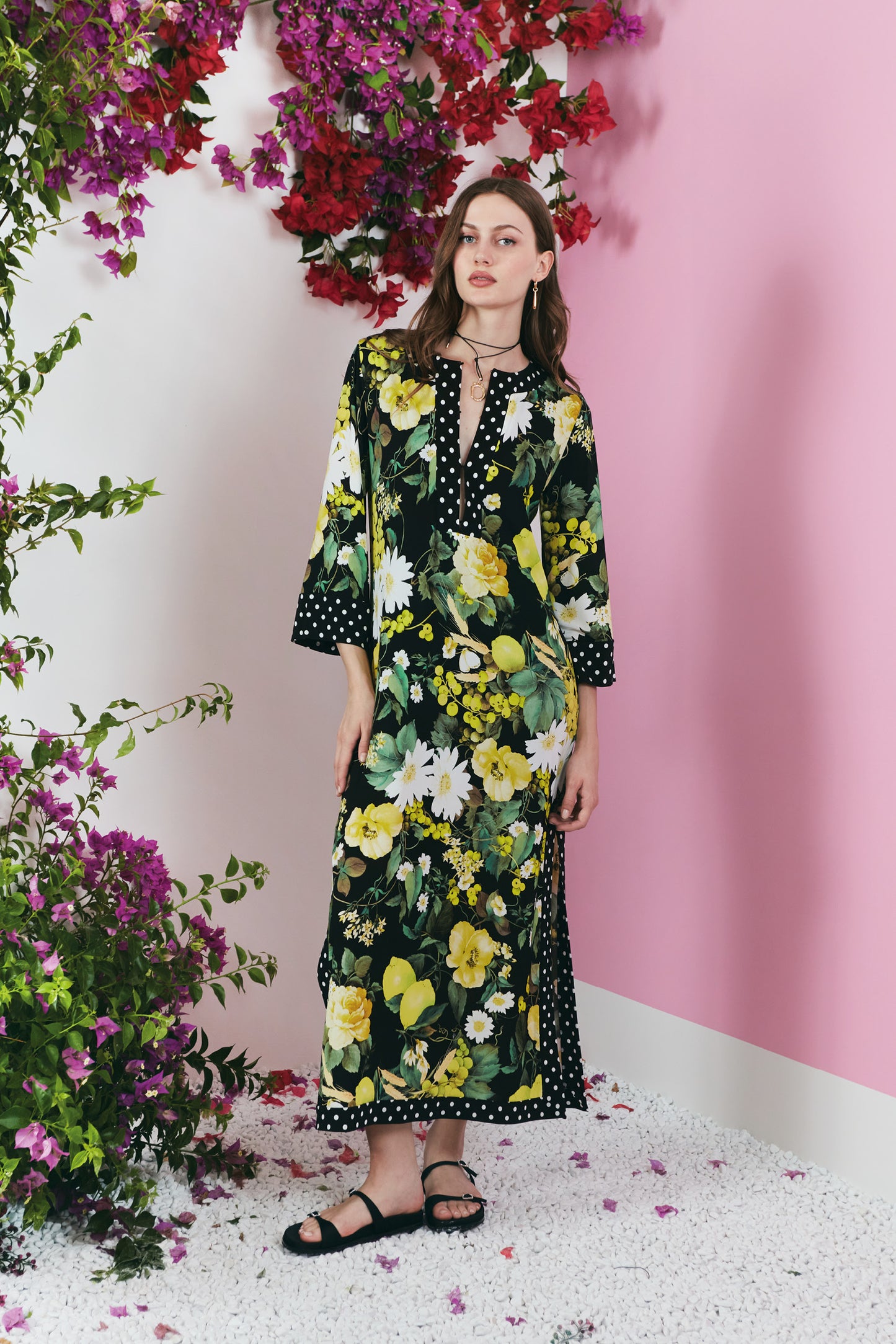 Abito fiori e pois