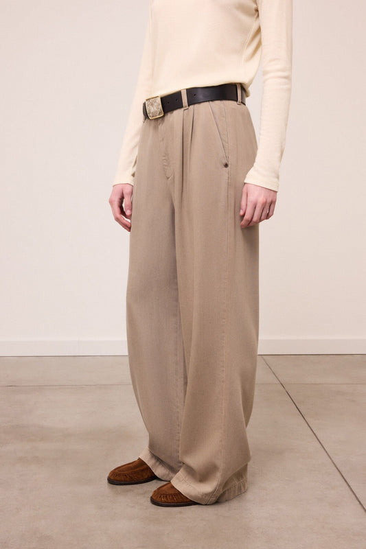 Pantaloni palazzo con pinces