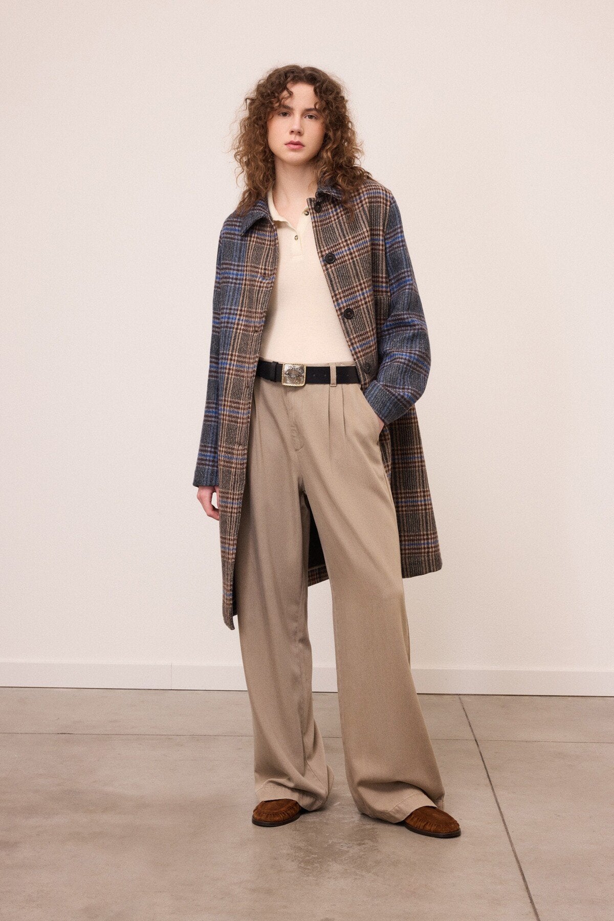 Pantaloni palazzo con pinces