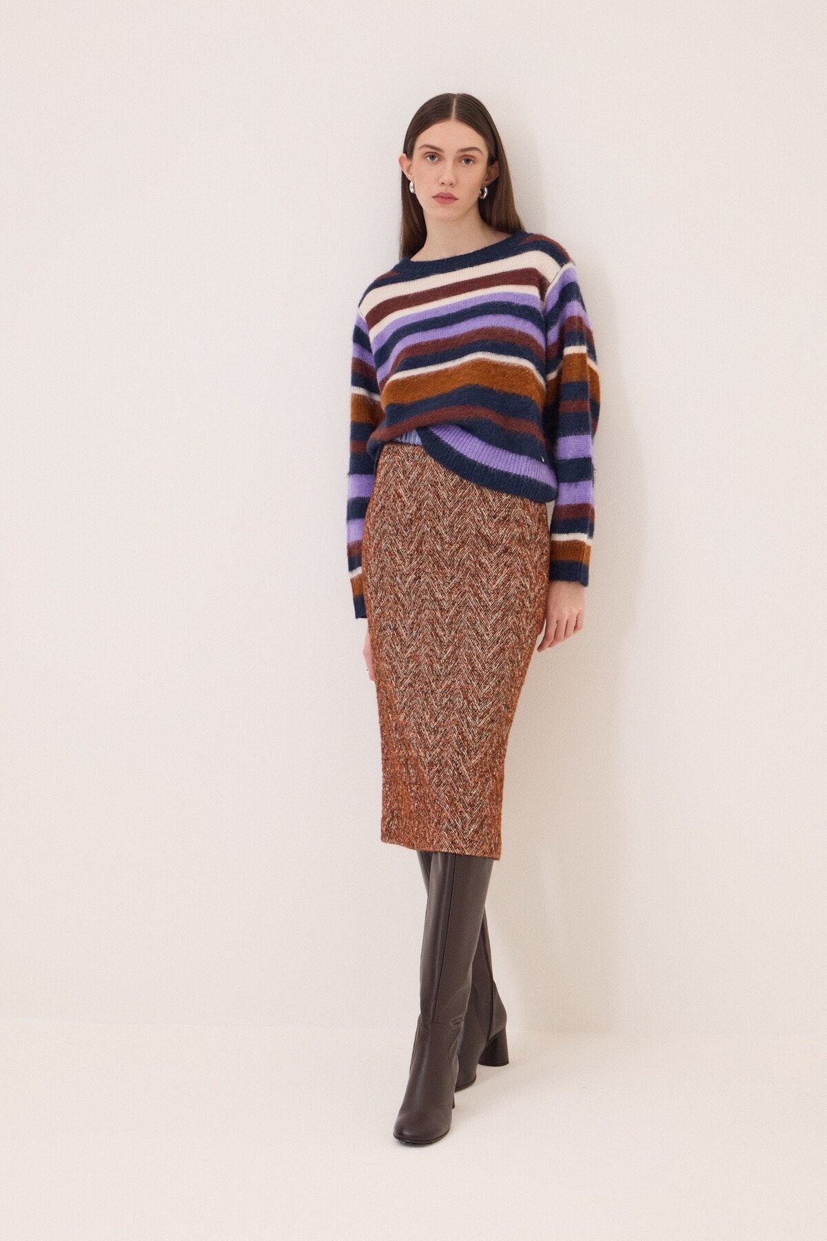 Maglione a righe