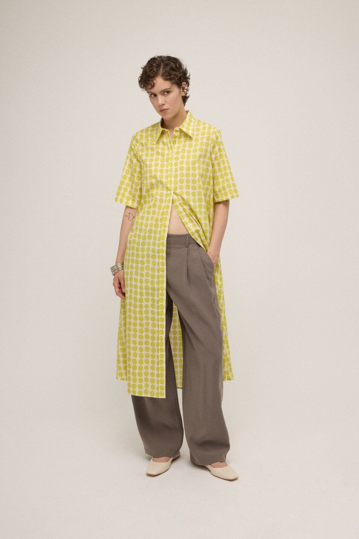 Pantaloni palazzo con pince