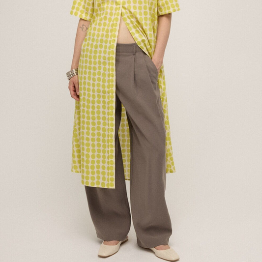 Pantaloni palazzo con pince