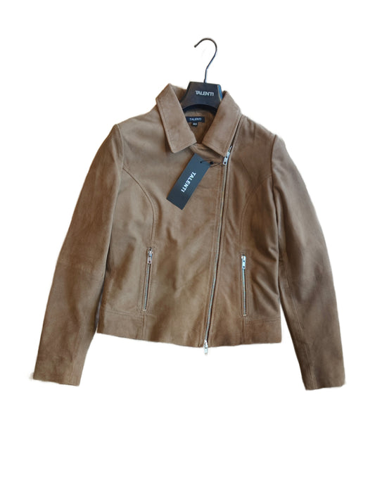 Giacca in pelle camoscio Biscotto