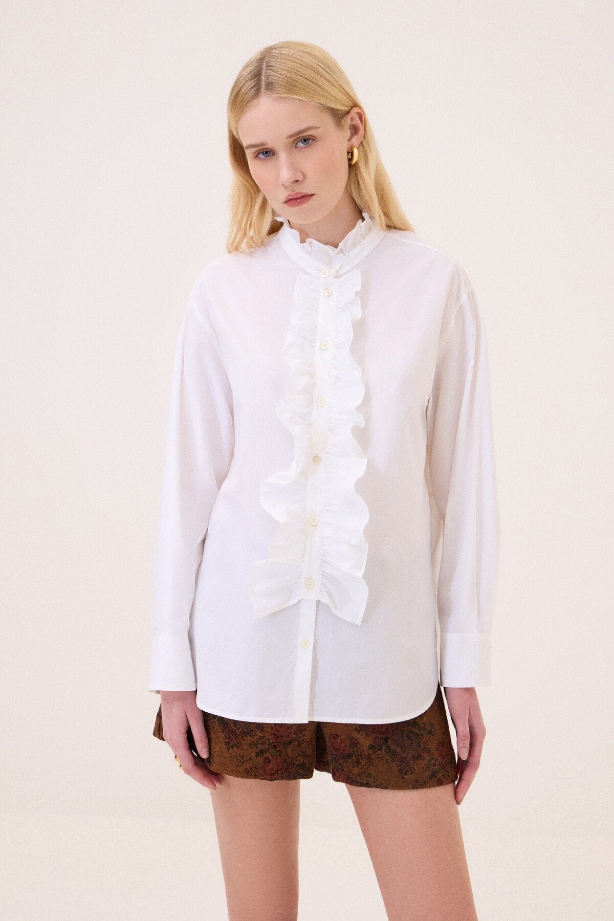 Camicia con volant