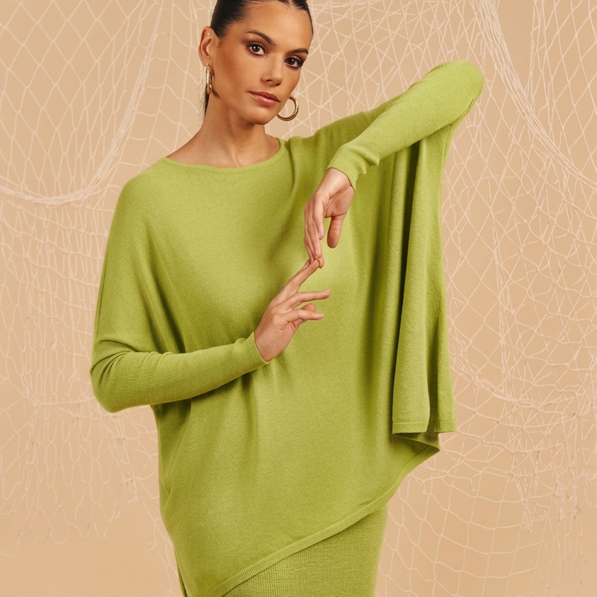 Maglia manica pipistrello - lime