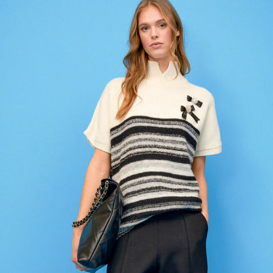 Maglia a righe mezza manica