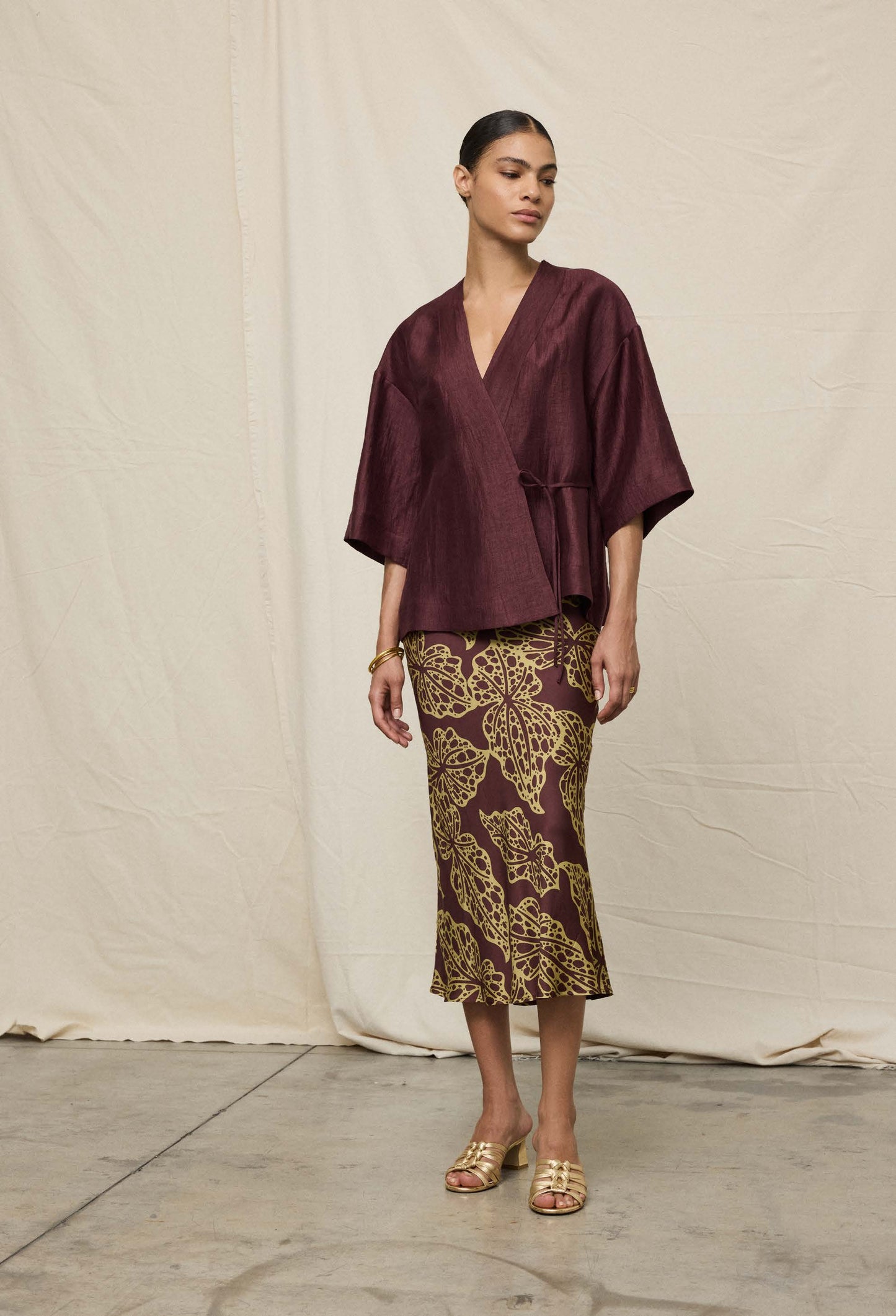 Camicia con allacciatura incrociata