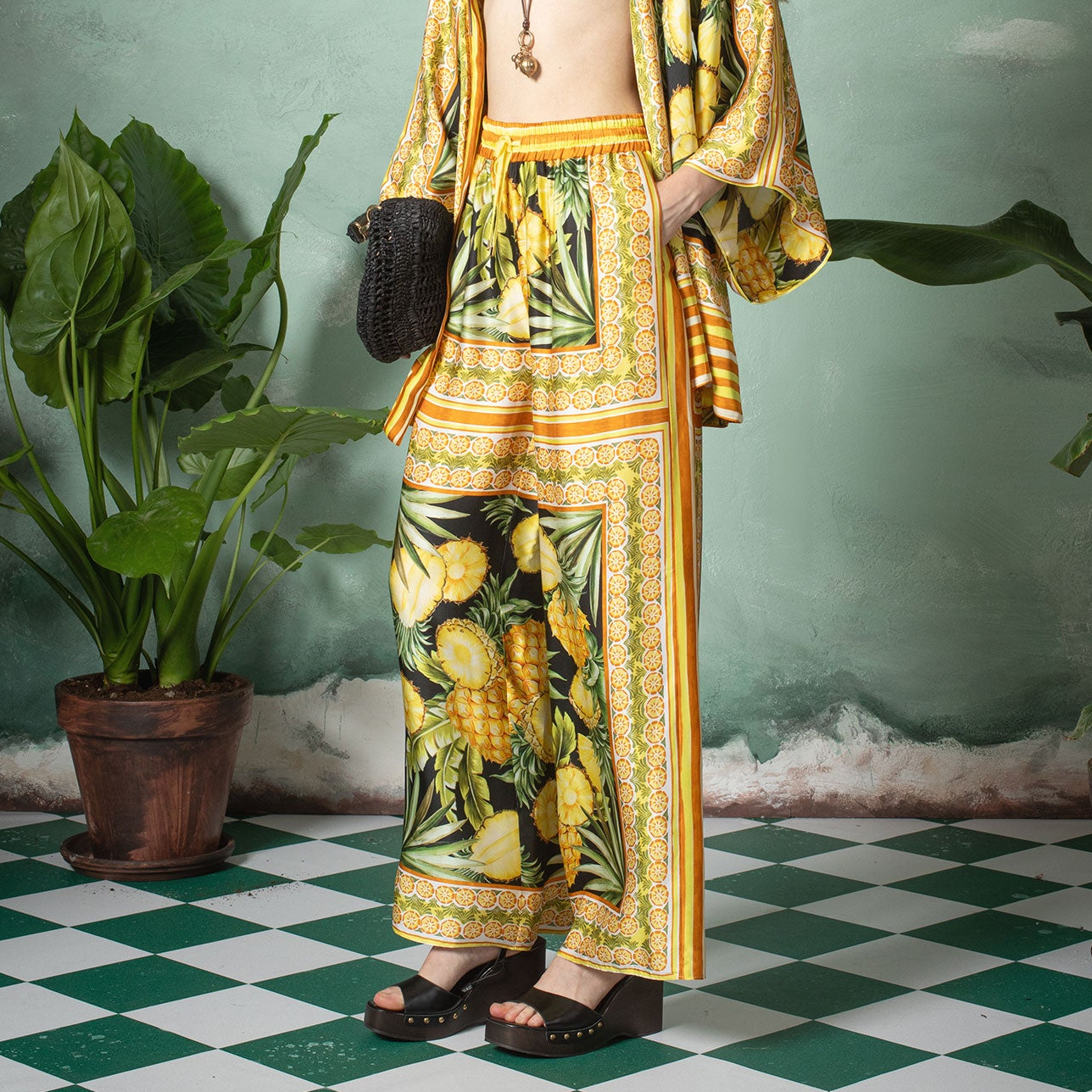 Pantalone stampa foulard