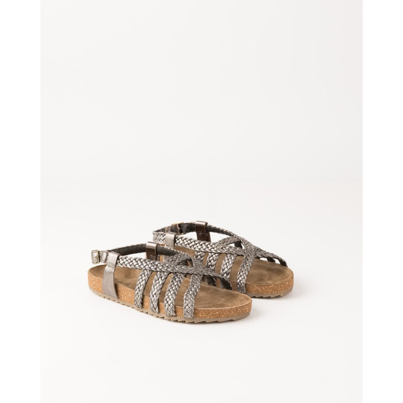 SANDALI INTRECCIATI - bronzo