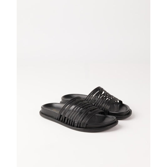 SANDALI CON LACCI - nero