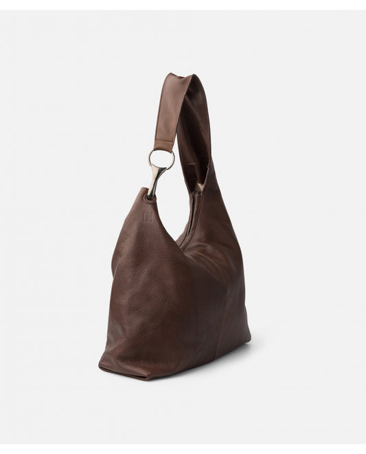 Borsa hobo a tracolla in pelle