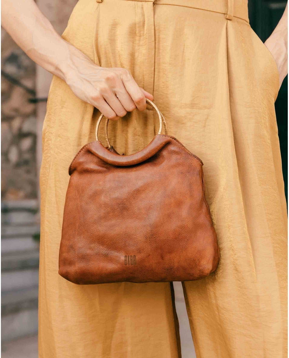 Borsa a mano in pelle