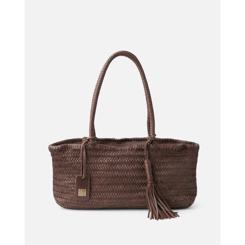 Borsa a baguette in pelle